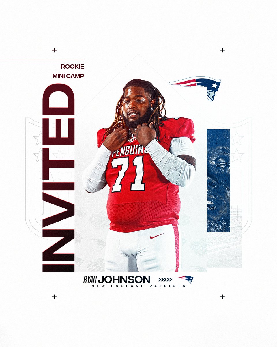 𝙉𝙚𝙬 𝙀𝙣𝙜𝙡𝙖𝙣𝙙 𝘽𝙤𝙪𝙣𝙙!!! 🐧🏈 Ryan Johnson has received a Rookie Mini-Camp Invite from the Patriots! Congratulations, RJ! #GoGuins // #ProGuins