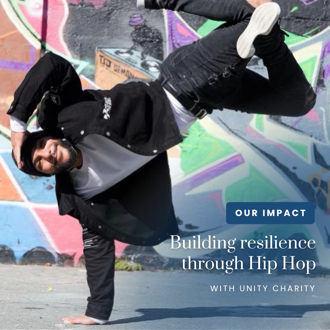 We're proud to fund @unitycharity w/ a Community Grant. Unity's free online Hip Hop program for African Nova Scotian youth facilitates social inclusion & supports mental health & wellbeing. Pictured here is Jordan, aka Tempo, the program coordinator! #InternationalDanceDay2024