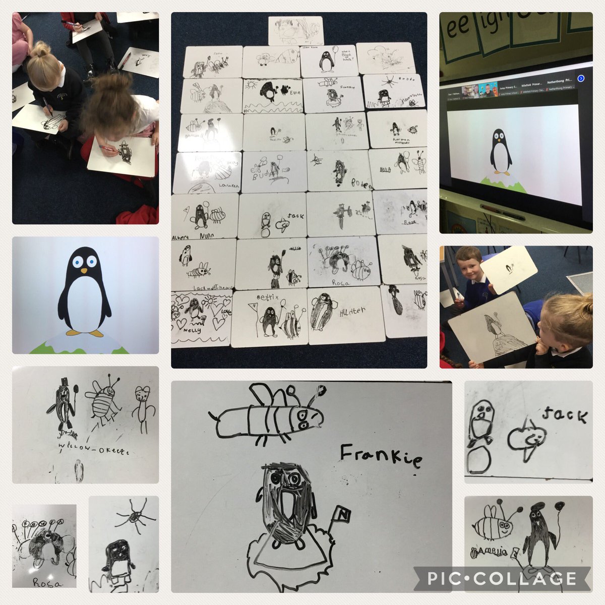 Last week we joined @read_holmfirth to hear author John Kane read us his fantastic, funny book ‘What is Black and white. We loved listening to the story and sending him our predictions as to what might happen next. Highly recommend the book, here are our penguins! #MelthamLit