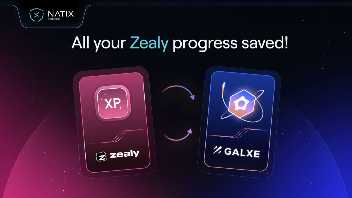 #NATIXIANs, the transfer of all your #Zealy points to #GALXE is still ongoing! ⌛️ 

We've noticed that some users still haven't created a GALXE account❗️ 

To ensure a smooth transfer of your points, create one with the same Discord ID or email used on Zealy by April 30th 🚨