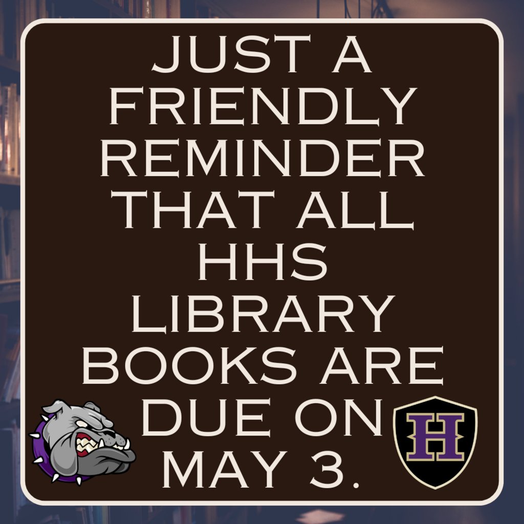 It's that time of year....Please return all your library books this week.  Also, keep in mind that Chromebooks will need to be returned starting next week.