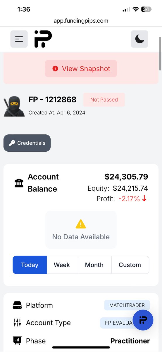 gyalslayz's tweet photo. @Khldfx @TraderBach @cpwfarhan @fundingpips @propfirmbrigade @PropFirmMatch I was slipped on my phase 2 account and was breached with balance above threshold. I thought which ever is higher is what is counted. https://t.co/eNb0wMN3to