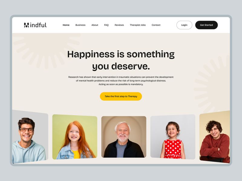 MINDFUL - Mental health Website Landing Page.

Schedule a call 👉🏼 lnkd.in/gHFtKbVV
Email - hello@artiflow.co
Visit us: artiflow.co

#uiux  #healthcare #healthwebsite  #designtips #mentalhealthmetters  #mentalhealth #mentacare #webdesign #websitedesign #webui