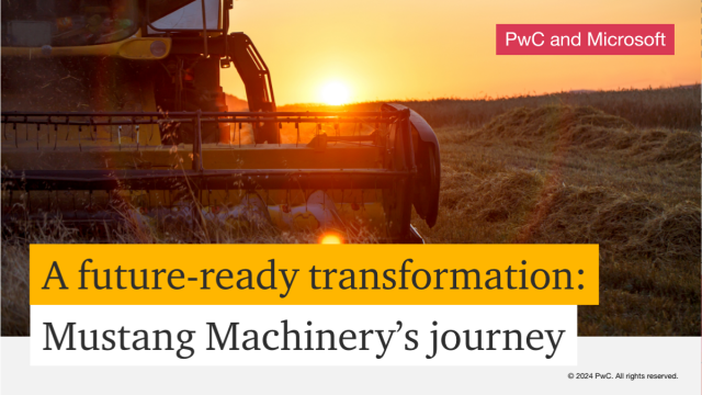 Experience the remarkable digital transformation journey of Mustang Machinery Company in this impactful case study by PwC. Discover how they leveraged innovative solutions to drive growth and optimize operations. pwc.to/3xUG6jE