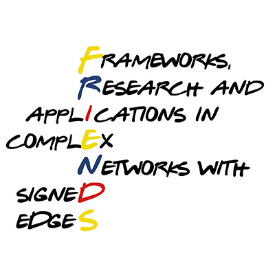 #Satellite FRIENDS – Frameworks, Research and applIcations in complEx Networks with signeD edgeS: Explore unique properties of signed networks; new mathematical models, innovative network metrics, and their impact across various scientific fields. signet-friends.github.io