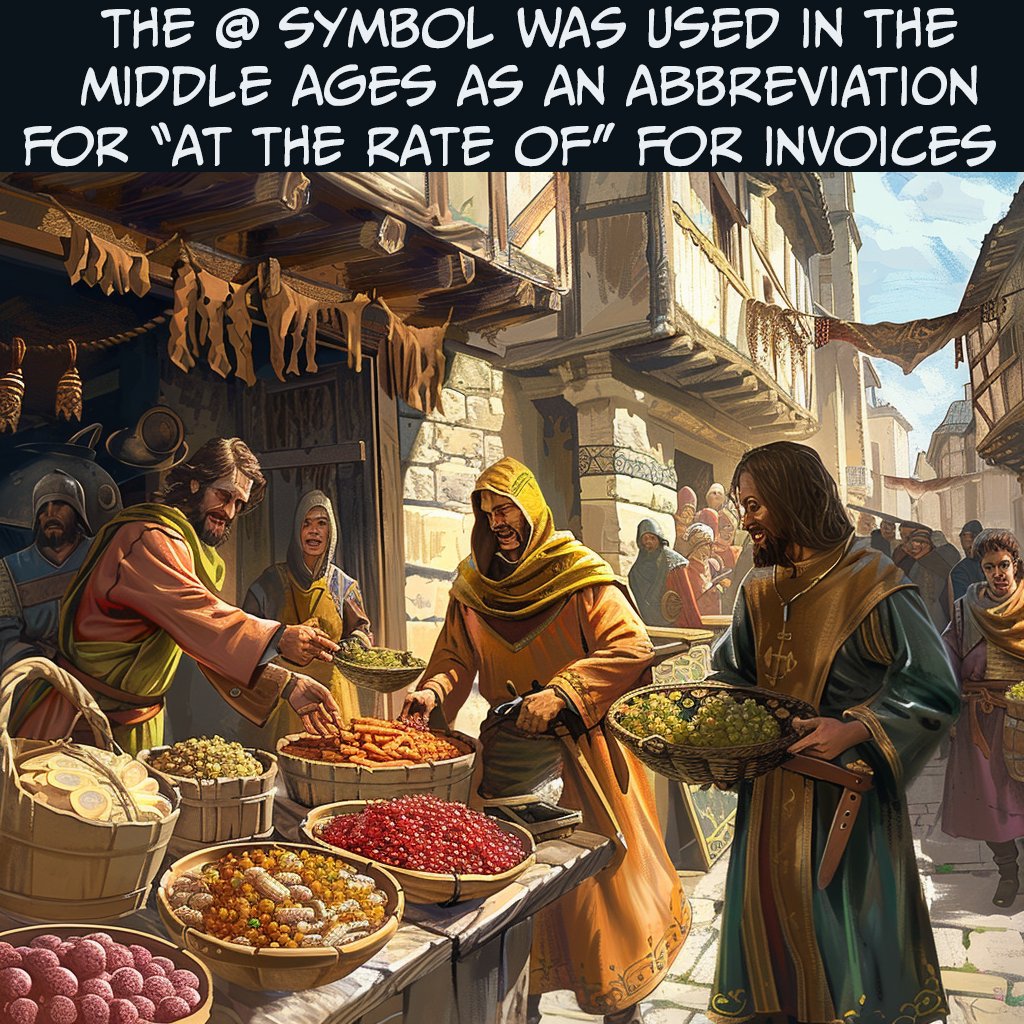 From medieval ledgers to modern inboxes 📜➡️📧, the '@' symbol has journeyed from 'at the rate of' in commerce to defining our digital identities, thanks to Ray Tomlinson in 1971. #TechHistory