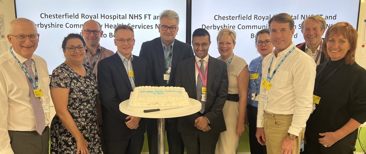 🎉 Doing the triple today! Our 40th year at the hospital’s Calow site, a joint Board to Board meeting with colleagues from @DCHStrust & the birthday of @MahmudNawaz, Trust Chair. And therefore, we needed cake! Now selling for the Trust’s charity! #TeamCRH
