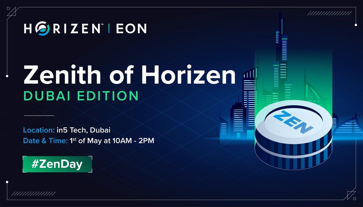 (1/7) Are you in Dubai or extended your stay? Dive into the captivating world of blockchain innovation with Horizen Blockchain at our 30-member exclusive event, 'Zenith of Horizen: Dubai Edition' 🚀 Register Now! lu.ma/c2e8fue3