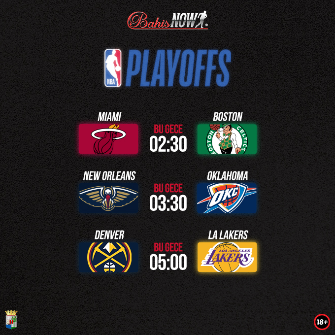 🏀 Günün #NBAPlayOffs maçlarına en yüksek oranlar ile Bahisnow'da! 📺 Maçlar canlı olarak Bahisnow TV'de!