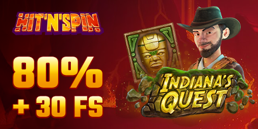 📢Entfesseln Sie den Spaß im Hit'n'spin Casino! Genießen Sie einen 80% Bonus + 3⃣0⃣ Freispiele für den spannenden Slot Indiana Quest!
➡️Verwenden Sie den Code 👉HNST9👈, um das Geschenk zu erhalten!
💶Min. Kaution: 30€
💶Max: 300€
🗓️Das Geschenk ist bis zum 01.05 erhältlich