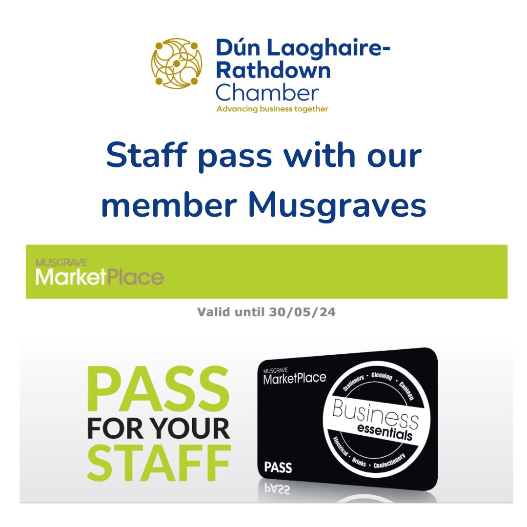 Keep an eye out in our next #newsletter for this great #offer from our DLR Chamber member Musgraves - a staff pass for entry in May.