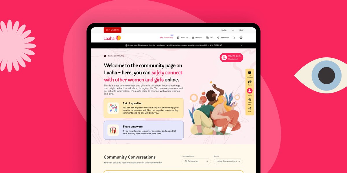 The discovery process for Laaha, a platform designed for women and girls to share information on health, safety, violence, and relationships, was deeply focused on users based in conflict zones. Deep dive into our approach 🔗 qed42.com/insights/craft… #UNICEF #DesignForGood