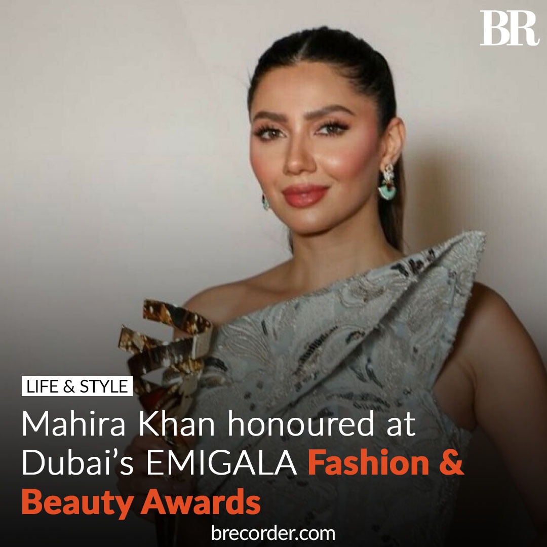 Pakistani actor Mahira Khan was awarded the ‘Artist in Fashion’ award on Sunday at The EMIGALA Fashion & Beauty Awards 2024 in Dubai, it was announced by the organisers.

The awards celebrate the best in fashion and beauty, and were held at Festival Bay at Dubai Festival City…