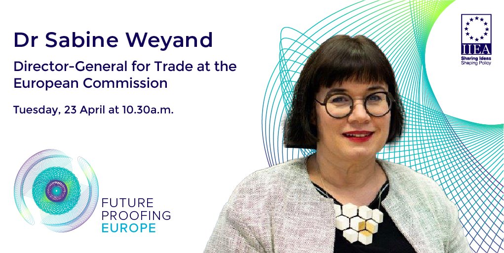 Many thanks to @WeyandSabine, Director-General for Trade at the @EU_Commission who recently gave her invaluable insight to members of the @iiea into the geopolitical and geoeconomic challenges that currently impact international trade and the EU's trade policy. If you missed…