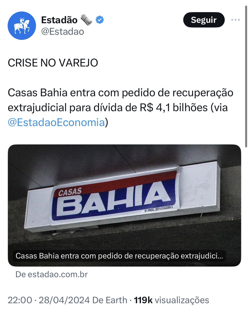 🚨 NOTÍCIA -A empresa que superou dois anos de pandemia e uma guerra está sucumbindo com apenas um ano de governo LULA.

Relaxa que a economia está bem.👇