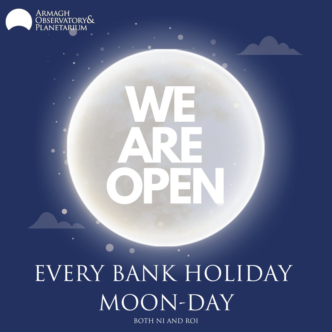 Don't forget, we are open during the May Bank Holidays, 6th and 27th May! Make sure you pre-book your tickets online and we look forward to seeing you soon! 🔭