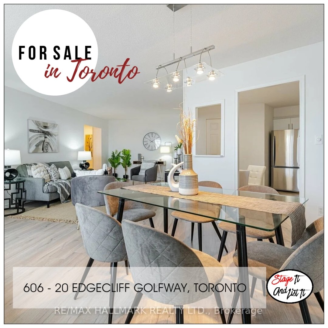 Silence the room with a single look ✨️.
.
.
#FORSALE 
606 - 20 Edgecliff Golfway, Toronto 
Realtor @jenellecameronteam
Styled @stageitandlistit
.
.
#stageitandlistit #homestaging #stagingsells #staging #staginghomes #realestatestaging #stagedtosell #stagerlife #homestager