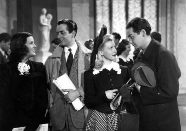 Andrea Checchi with Vanna Vanni, Renato Alberini, and Lilia Cristina in Amiamoci così (1940). #ClassicGuyOfTheWeek #AndreaChecchi