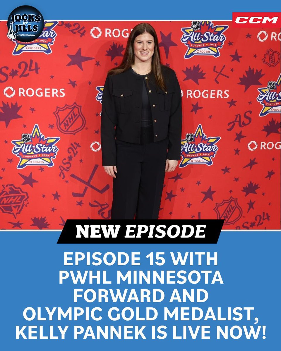 Our new episode presented as always by @CCMHockey is here featuring everyone’s favourite team dad @KellyPannek is live now 😂 LISTEN/WATCH: linktr.ee/jocksinjills