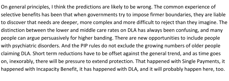 The claim that PIP would save money was always misconceived. I made this prediction back in 2012: blog.spicker.uk/will-pip-block…