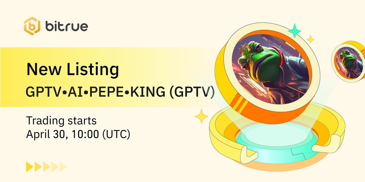 🔥BTC Runes of @AIPepeKing, GPTV•AI•PEPE•KING $GPTV will list on @BitrueOfficial! 🪂They will snapshot $AIPEPE holders & airdrop $GPTV at 1:1 ratio. Buy $AIPEPE, get $GPTV for free! 👉Dont miss out: aipepeking.vip 💰Stake BTR/AIPEPE/#RSIC/#DOG, mine $12,000 $GPTV!