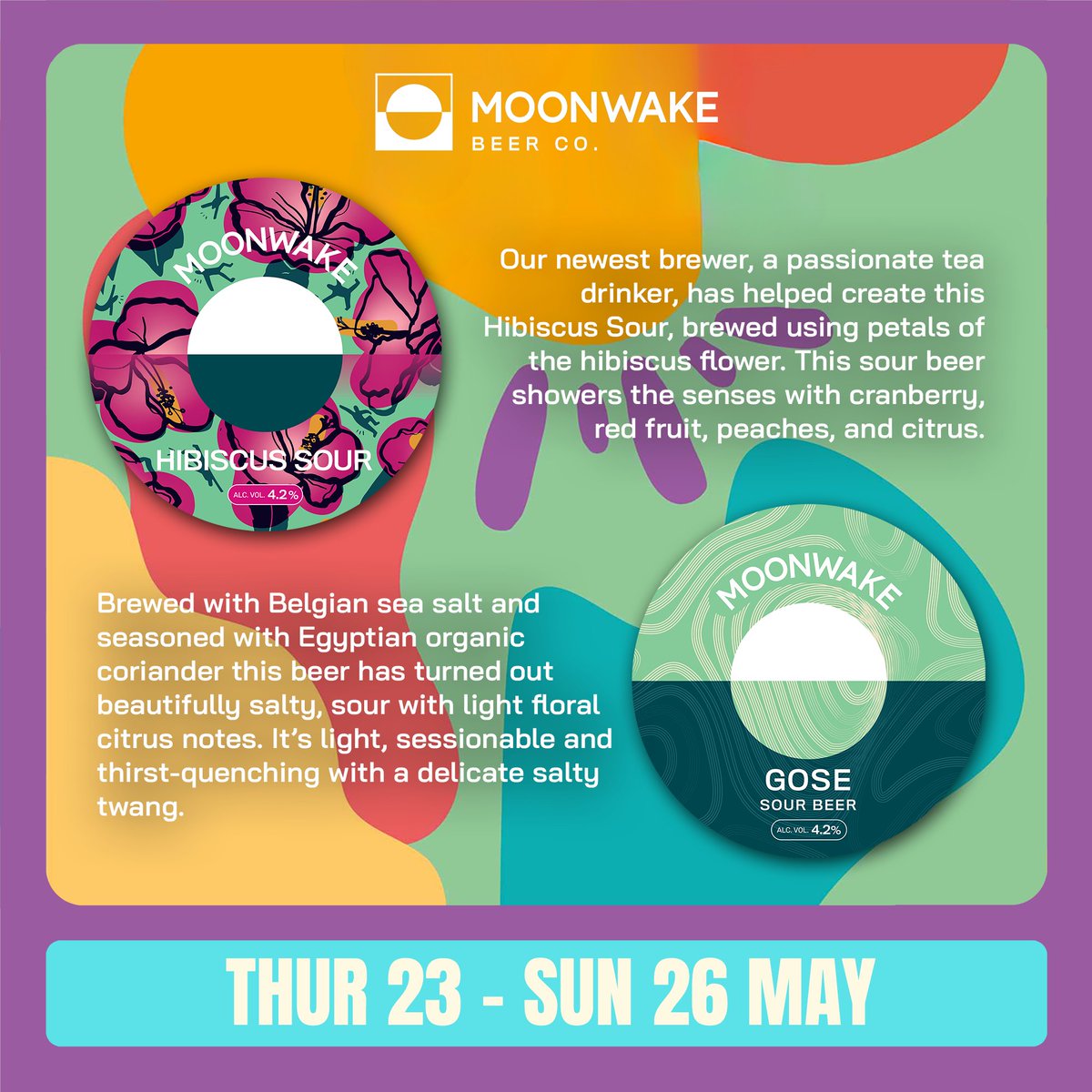 Save the dates for our brewery taproom's Sour Beer Festival🍻 We'll have two exclusive Moonwake sour beers pouring as well as four guest beers. Don't miss the chance to experience the tart and tantalising flavours that await, promising a memorable and flavourful adventure!