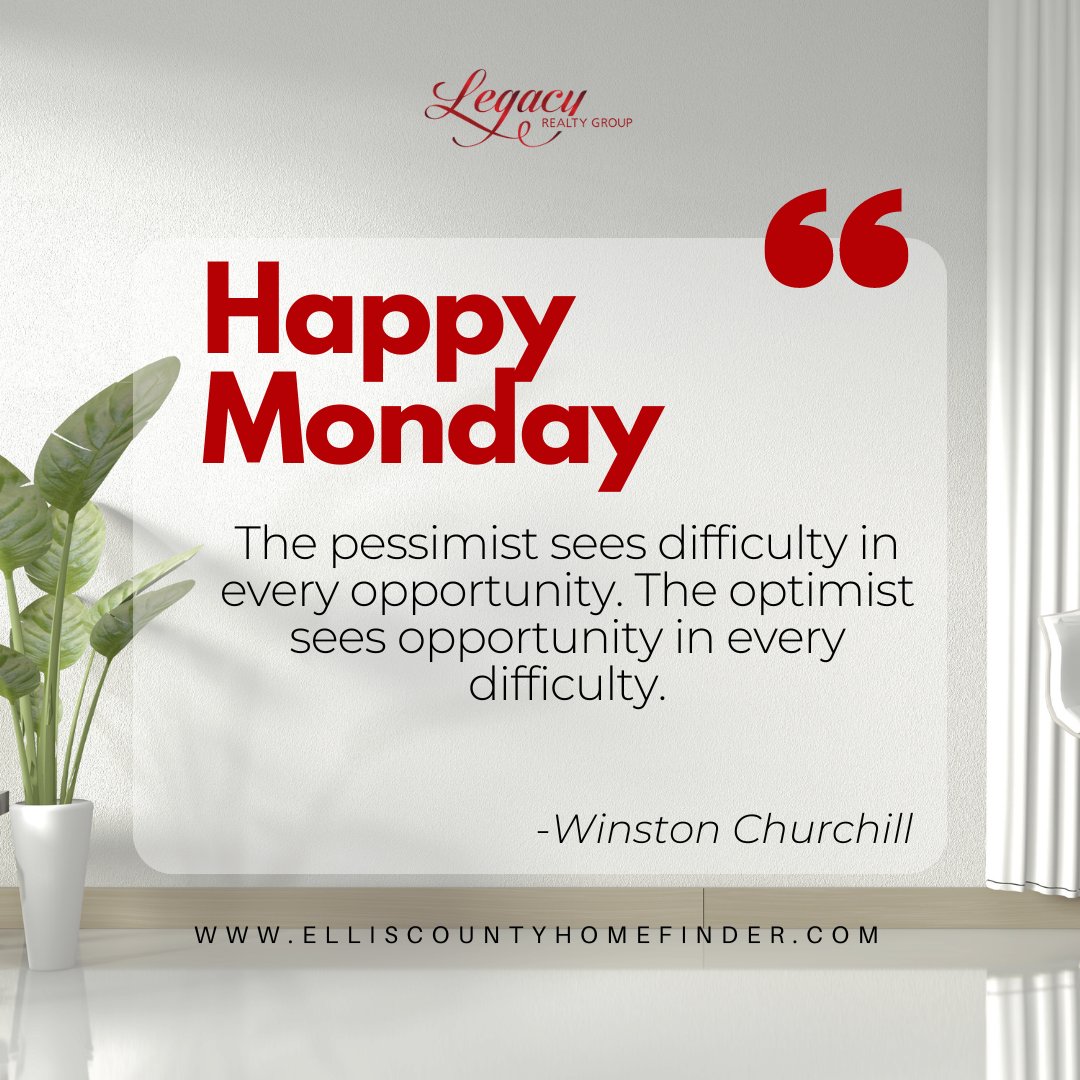 Rise and grind! Happy Monday everyone 😀

#HappyMonday #MondayMotivation #quoteoftheday #lesliemajorsteam #legacyrealtygroup #EllisCountyRealtor #Waxahachie #Elliscounty