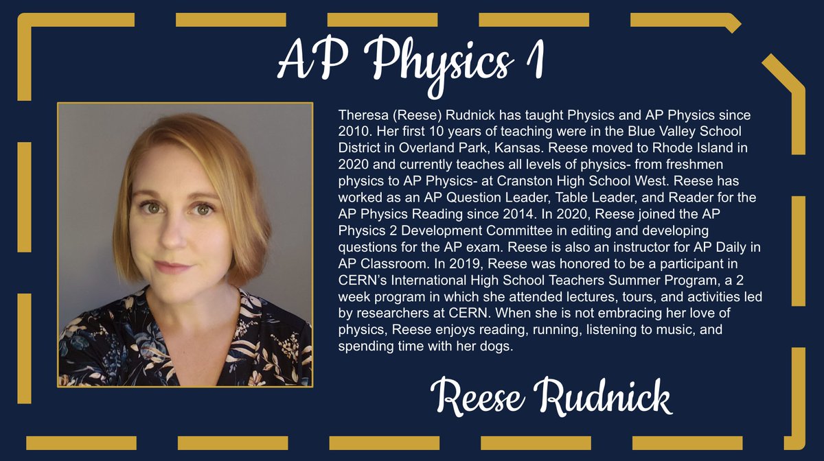 2024 AP Summer Institute: Featured Presenters -Environmental Science - Kristin Shapiro -Physics 1 - Reese Rudnick Register for the APSI here! eventreg.collegeboard.org/event/7113b146…