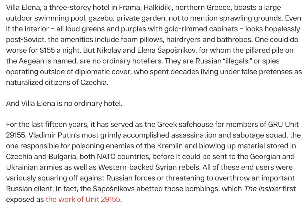 Absolutely insane story. Two deep cover russian GRU spies lived for decades as Czech citizens under fake cover identities while orchestrating bombings and poisonings across Europe. theins.press/en/politics/27…