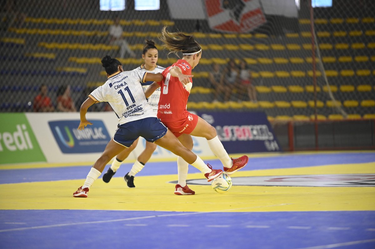LigaLff's tweet photo. Pela 2ª rodada, o Stein Futsal garantiu +3 pontos ao vencer as @LeoasDaSerra em Lages, SC.
Com a vitória por 4x0, o time de Cascavel manteve a invencibilidade na na LFF @sicredi
📸: Ana Martinazzo | Fom Conradi
#lff2024 #lffofcial #futsalfeminino #futsaldelas #lffsicredi2024 https://t.co/TmckGpJzhv