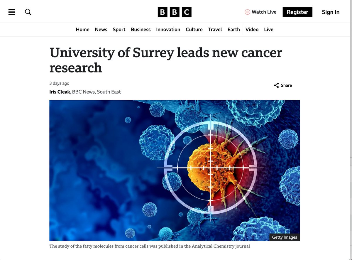 Innovation from researchers at @UniOfSurrey, in partnership with @GSK, @ucl, @Yokogawa & #SCIEX, is paving the way 'for studying cancer cells in detail we've never seen before.' Join us in celebrating some advancements; read the full story via @BBC 👉 bbc.in/4dc51zr