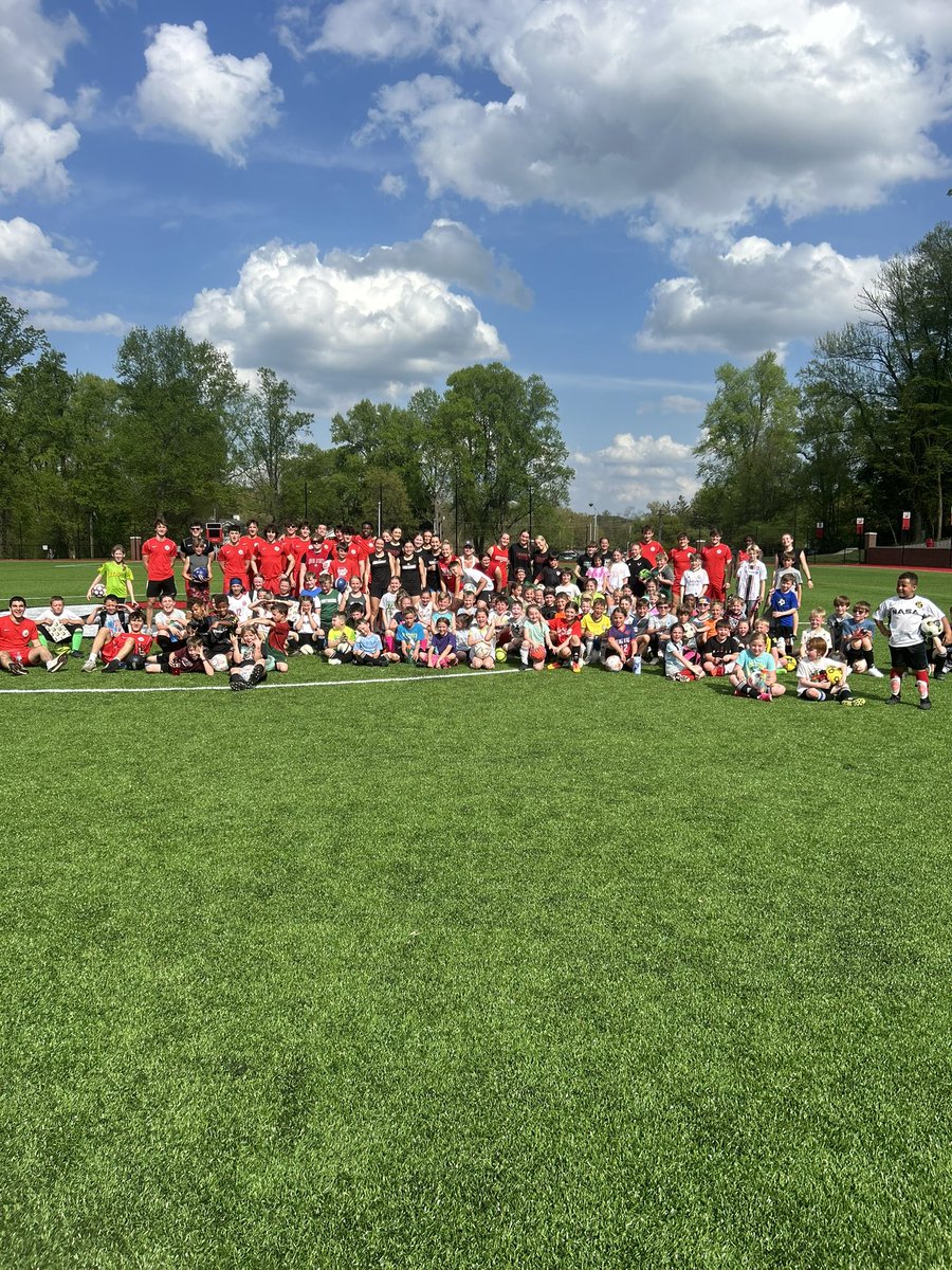 Great day with <a href="/BigRedSoccer/">Denison Men's Soccer</a> at our community clinic!