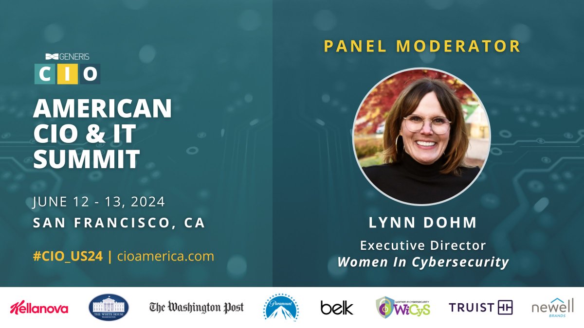 Join 100+ Tech & Cyber leaders at the American CIO & IT Summit, June 12-13 in SF! Explore Cybersecurity's future, resilience & emerging risks. Speakers from @NHL, @Honeywell & more . Plus @lynn_dohm will serve as a panel moderator! Learn more: cioamerica.com #CIO_US24