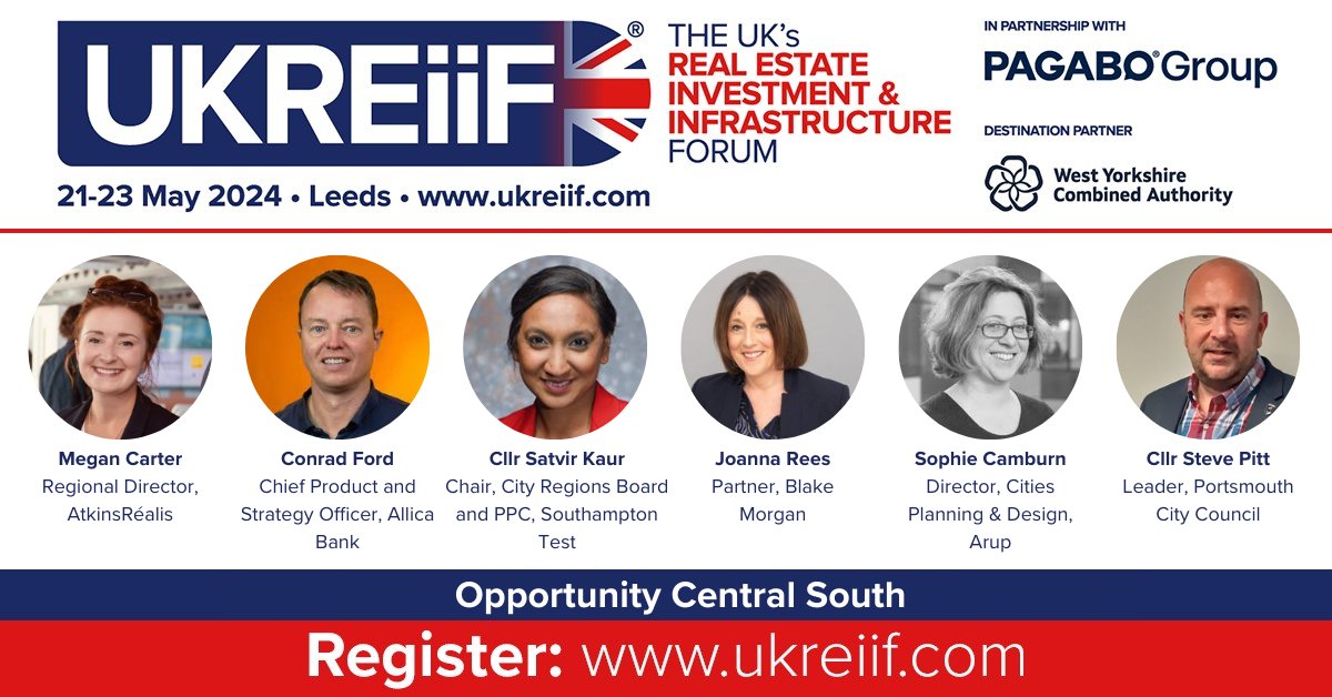 You can meet Central South at #UKREiiF 2024, as they host a dedicated session 'Opportunity Central South' in the Rethinking Places Pavilion, with expert insights from the regions leading individuals.