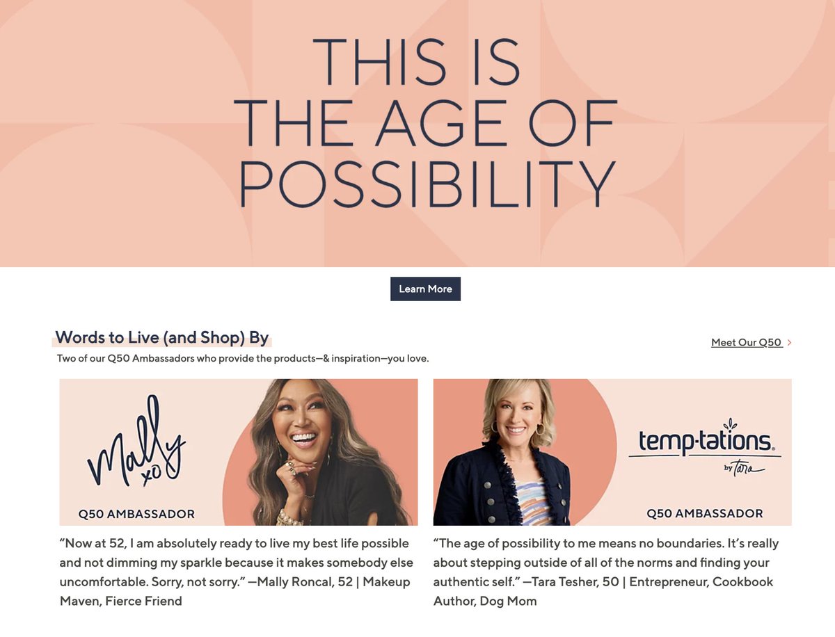 I'm honored to be featured on QVC.com’s homepage today qvc.com with @MallyRoncal! It feels amazing to be a part of this movement to empower women 50+ to RISE!! Thank you to @QVC for envisioning this movement!
 #AgeOfPossibility #ProudlyQ50 #LoveQVC