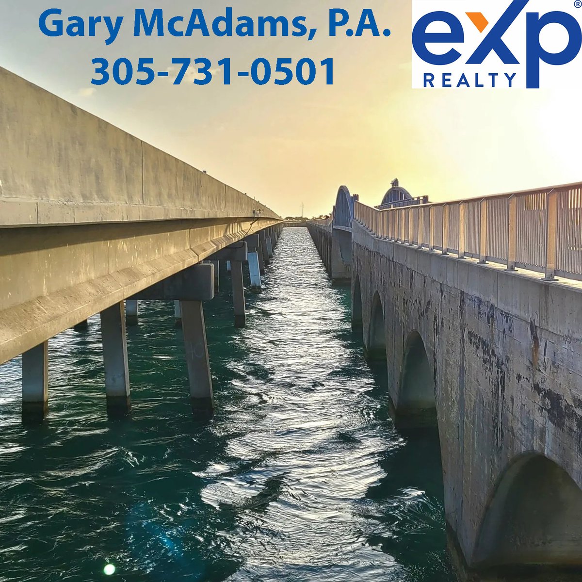 Sunset at the Seven Mile Bridge, old and new. Gary McAdams, Key West Realtor, eXp Realty, (305) 731-0501. #keywest #keywestrealestate #keywestrealtor #garymcadams #garymcadamsrealtor #FloridaKeysRealEstate #MLS #garymcadamskeywest #realestate #floridakeys #KeyWestHomesForSale