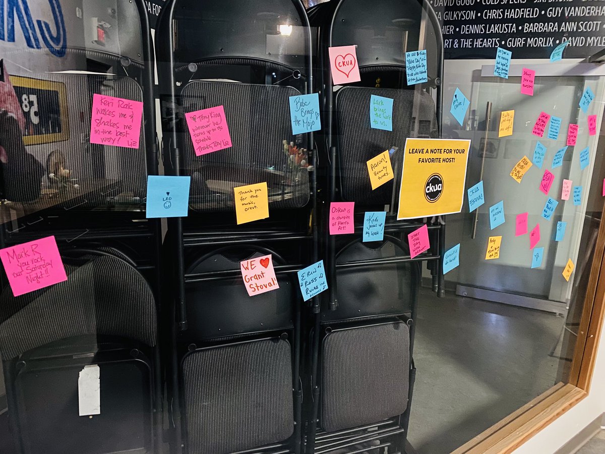 The chairs are stacked, dishes done, and confetti swept — but the radio party that is @ckuaradio’s #SpringFundraiser lingers on, thanks to donors’ amazing songs and stories… and sticky notes!! We’ll continue to share and revel in ‘em all on the radio till every donor is thanked!