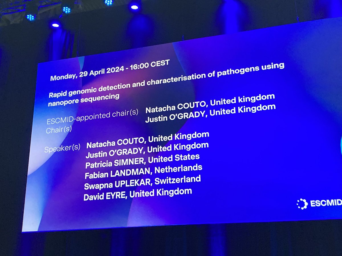 Starting soon at 4:00 PM in Hall L -  @nanopore Sundown Symposium! #ESCMID2024