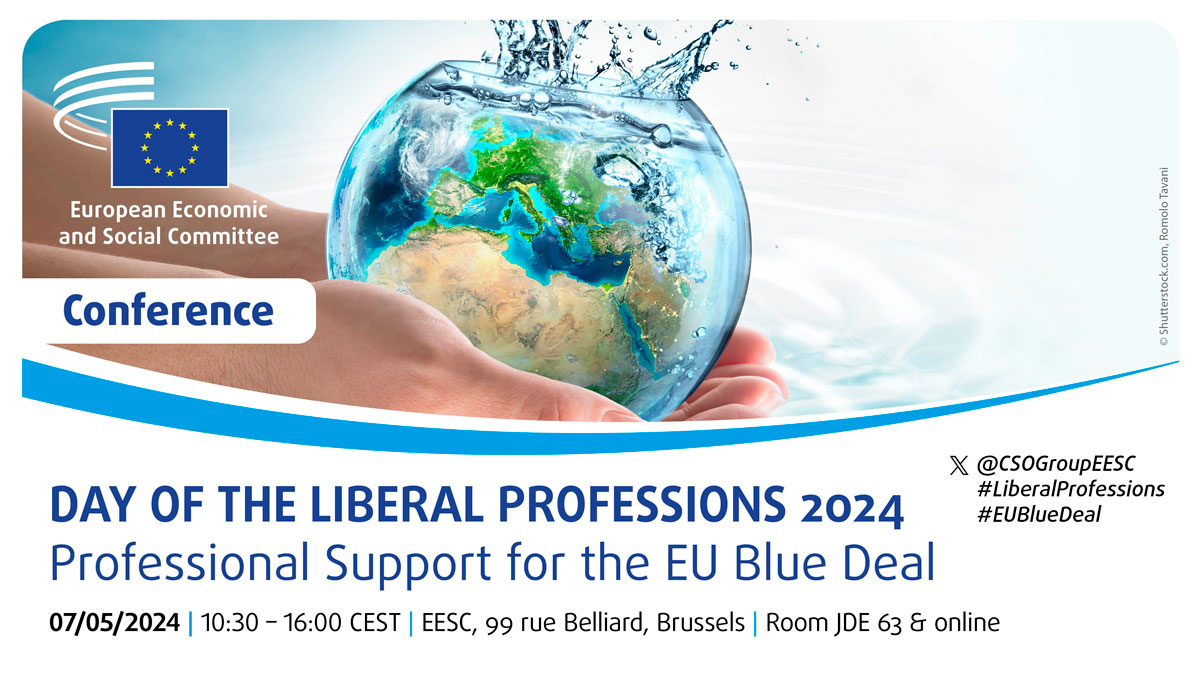 Register by 02/05 for debates on:

1⃣ #EUBlueDeal: a cross-sector approach based on different services
2⃣ How the #LiberalProfessions support the management of water threats
3⃣ Creating a water-fit framework for Europe

✍️europa.eu/!X3BMDK (in person & remote participation)