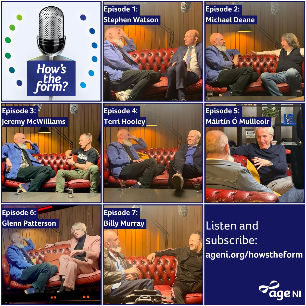 Get caught up on 'How's the form?'! Listen back now for interviews with NI's most high profile men chatting about life after 50: ageni.org/howstheform @MovemberUK @winkerwatson1 @MichaelDeane61 @McWill99 @newbelfast @HeaneyCentre @prokick @InspireWBGroup @RelateNI @BITC