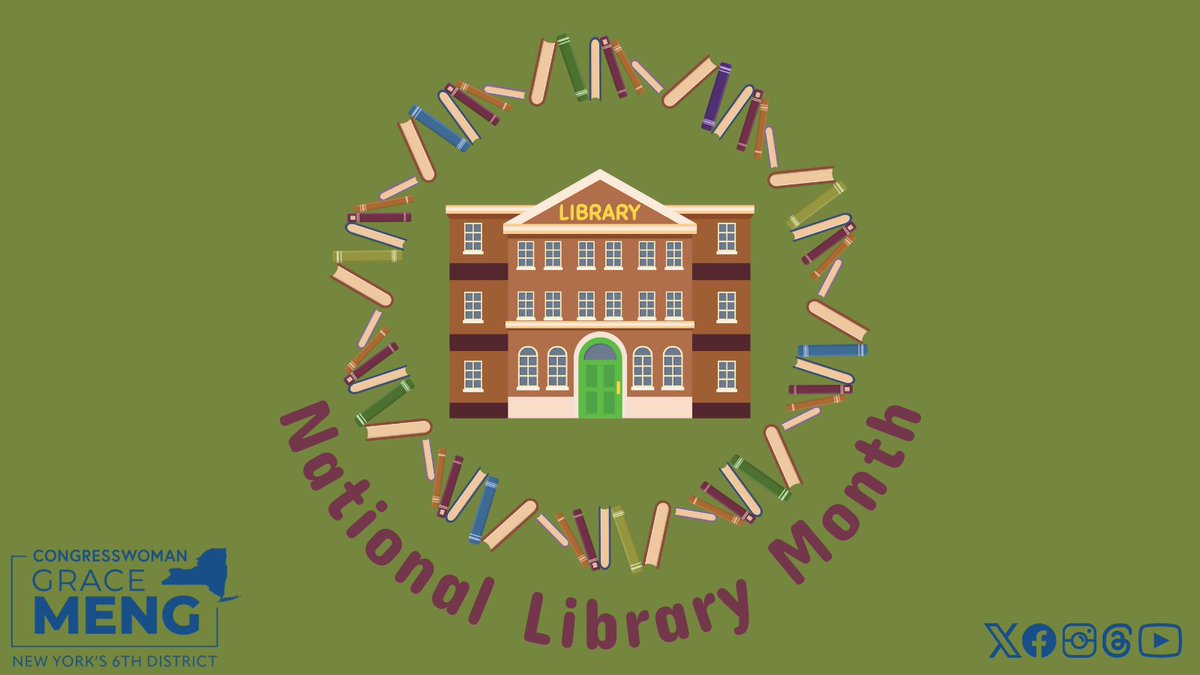 April is #NationalLibraryMonth! Libraries in #Queens support our community far beyond research & reading. They provide residents of all ages with access to computers, hotspots & reliable internet access. We are grateful for all hardworking librarians supporting digital literacy.