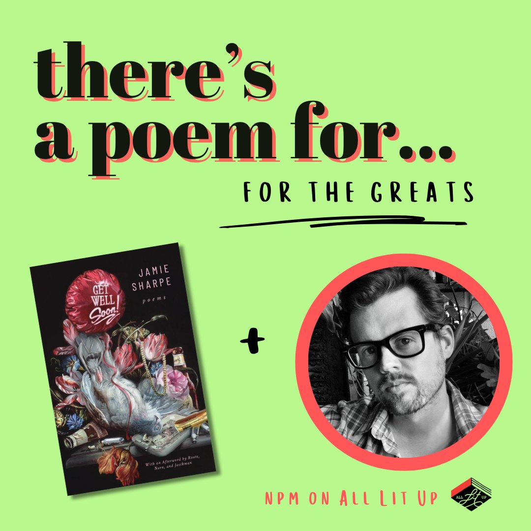 'It doesn’t matter I gave Red Doc> a lacklustre review (it doesn’t / matter what you think of the moon). I sign over the deed.'

We read Jamie Sharpe's homage to Anne Carson from his collection GET WELL SOON (@ecwpress) on #alupoemforthat.

alllitup.ca/theres-a-poem-…