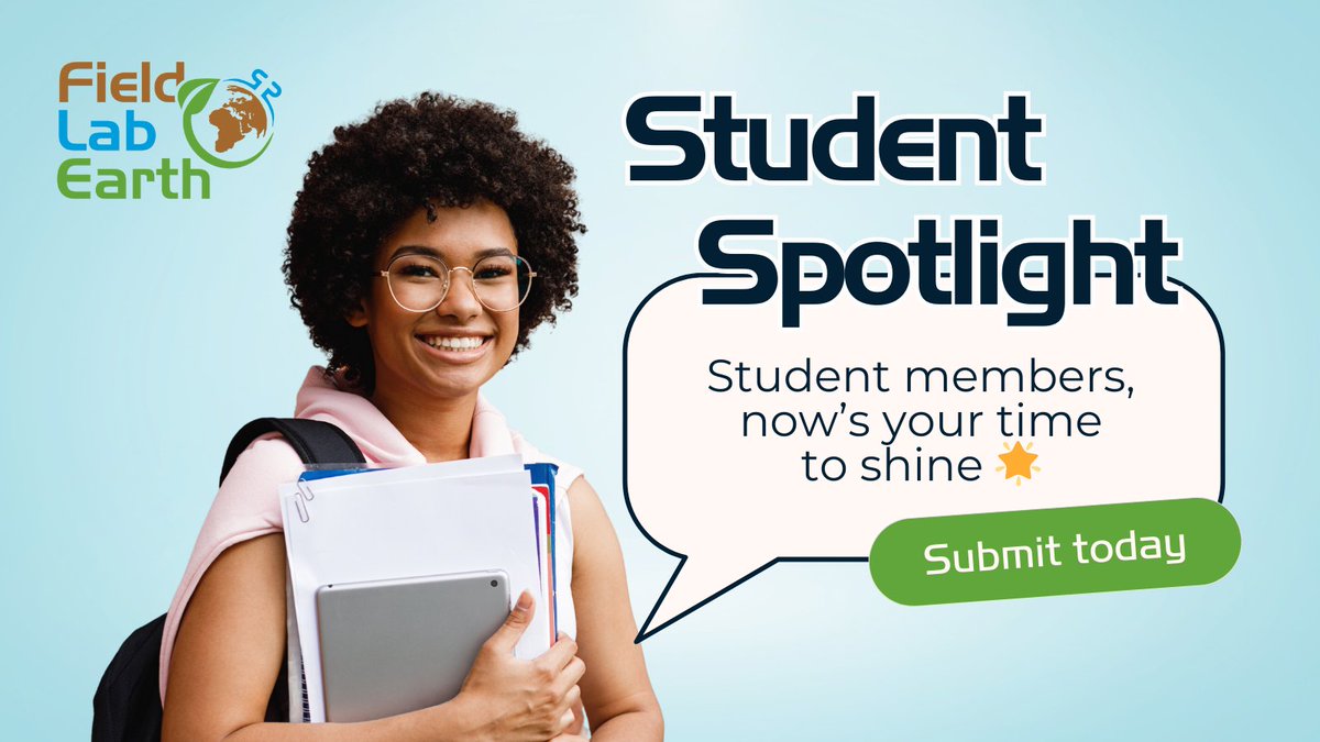 We’re so proud of our student members, and we want to show you off. 🎉 If you're a student member and want to appear on the @fieldlabearth podcast student spotlight segment, fill out this form to be on the show: ow.ly/Mvn950Ros3e