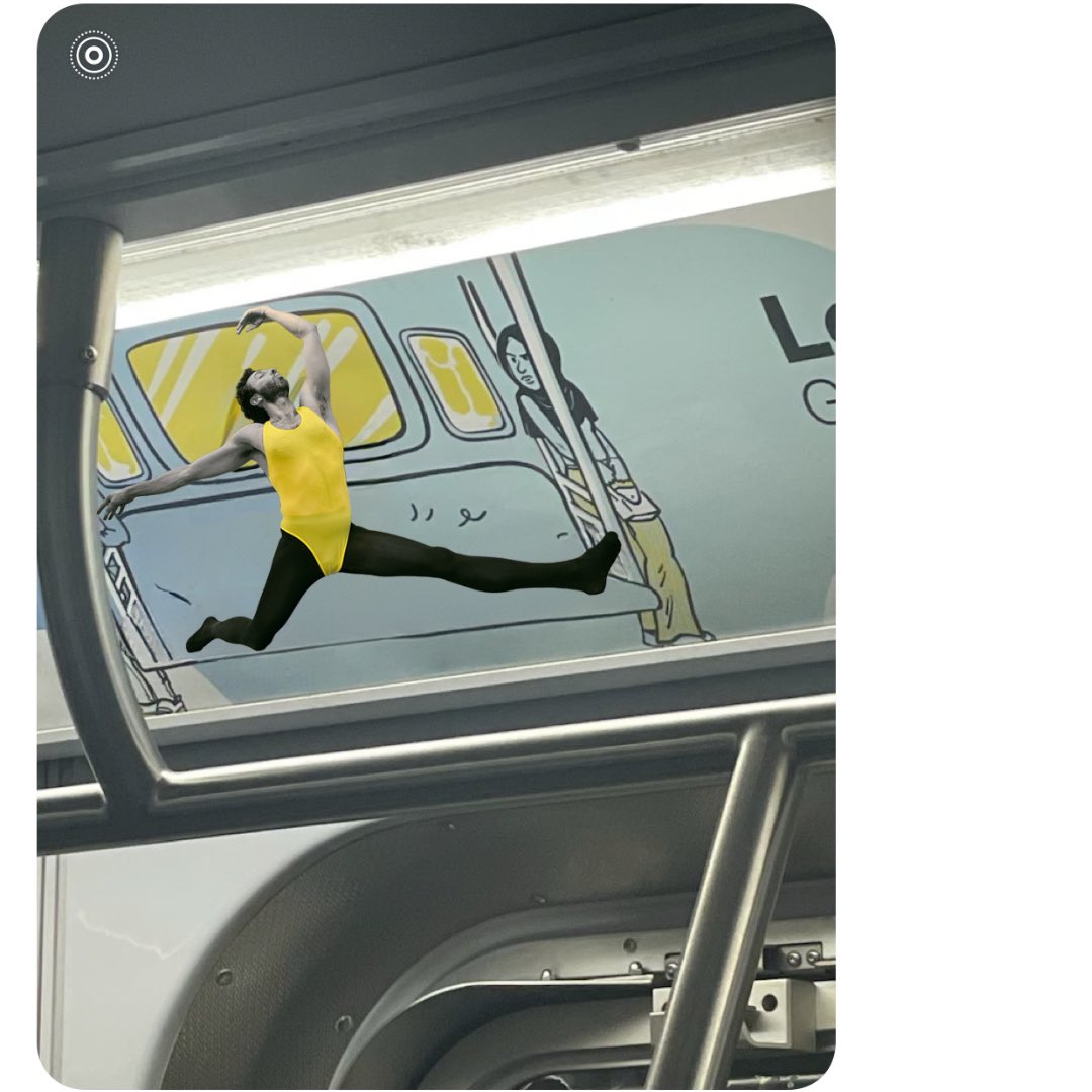 I grand jeté over the turnstile