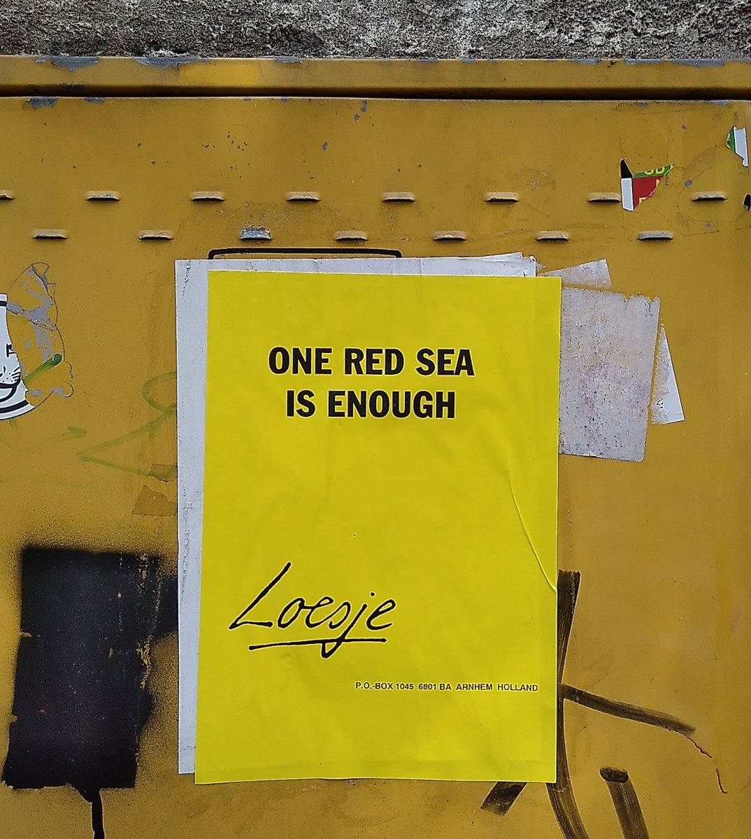 One Red Sea 
           is enough

#Loesje 
#peace #peaceforeveryone #peacenow #endwars #nowar