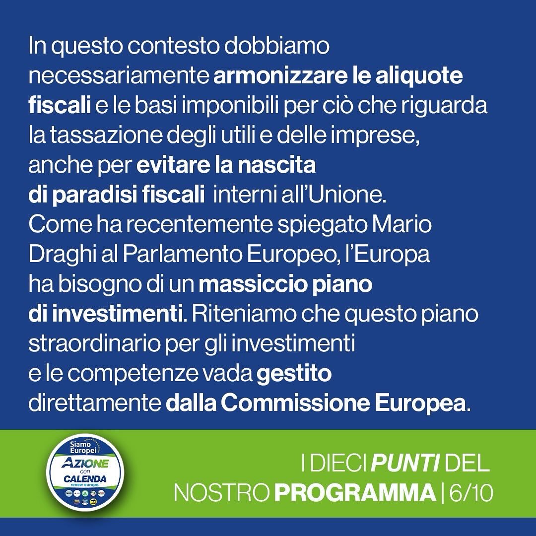 La nostra posizione sulla #PoliticaIndustrialeComune. Il sesto punto del nostro programma 👇 #SiamoEuropei