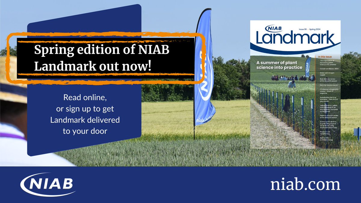 NIAB Landmark spring edition is out now! In this issue: 🧪Translating plant science into practice 🌾Wheat and barley candidates for the Recommended List 🌍The latest on the Sustainable Farming Incentive and much more! Read or download ➡️ow.ly/Ghk650RqNBM