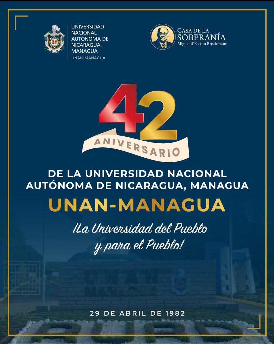 Viva la universidad del pueblo #SomosUNAN
#4519LaPatriaLaRevolución
#ManaguaSandinista