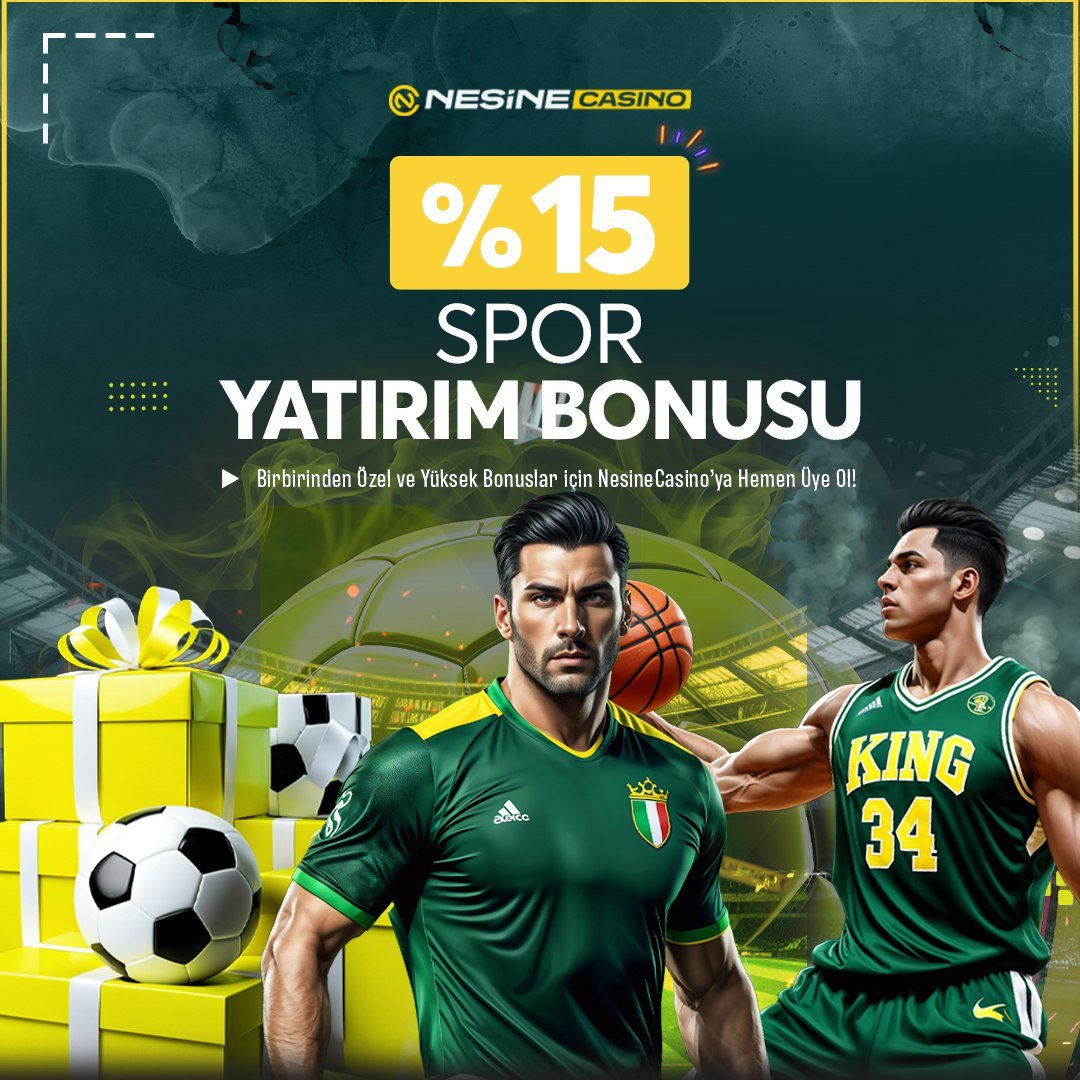 🔔Üye Ol t2m.io/nesinecasinoli… 🥇 #NesineCasino 'da Yatırımlarınıza Özel %15 SPOR BONUSU 🎉%15 YATIRIM SPOR BONUSUYLA Spor Keyfi #NesineCasino'dan 🎉 Özel Promosyonlar, Yüksek Bahis Limitleri ve Hızlı Finalsal İşlemlerle Unutulmayacak bir deneyiM #Nesinecasino'da Seninle