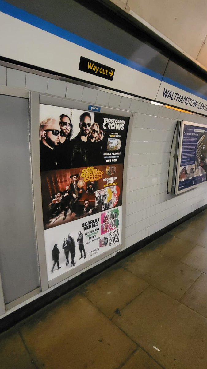 Keep an eye out for Rock's newest favourites on the London underground this month and give them your salute, AC/DC-style.🚇 #ForThoseAboutToRock🫡 All three albums are available to purchase now at earache.com 🤘 @ScarletRebels @KarmaEffectUK @ThoseDamnCrows